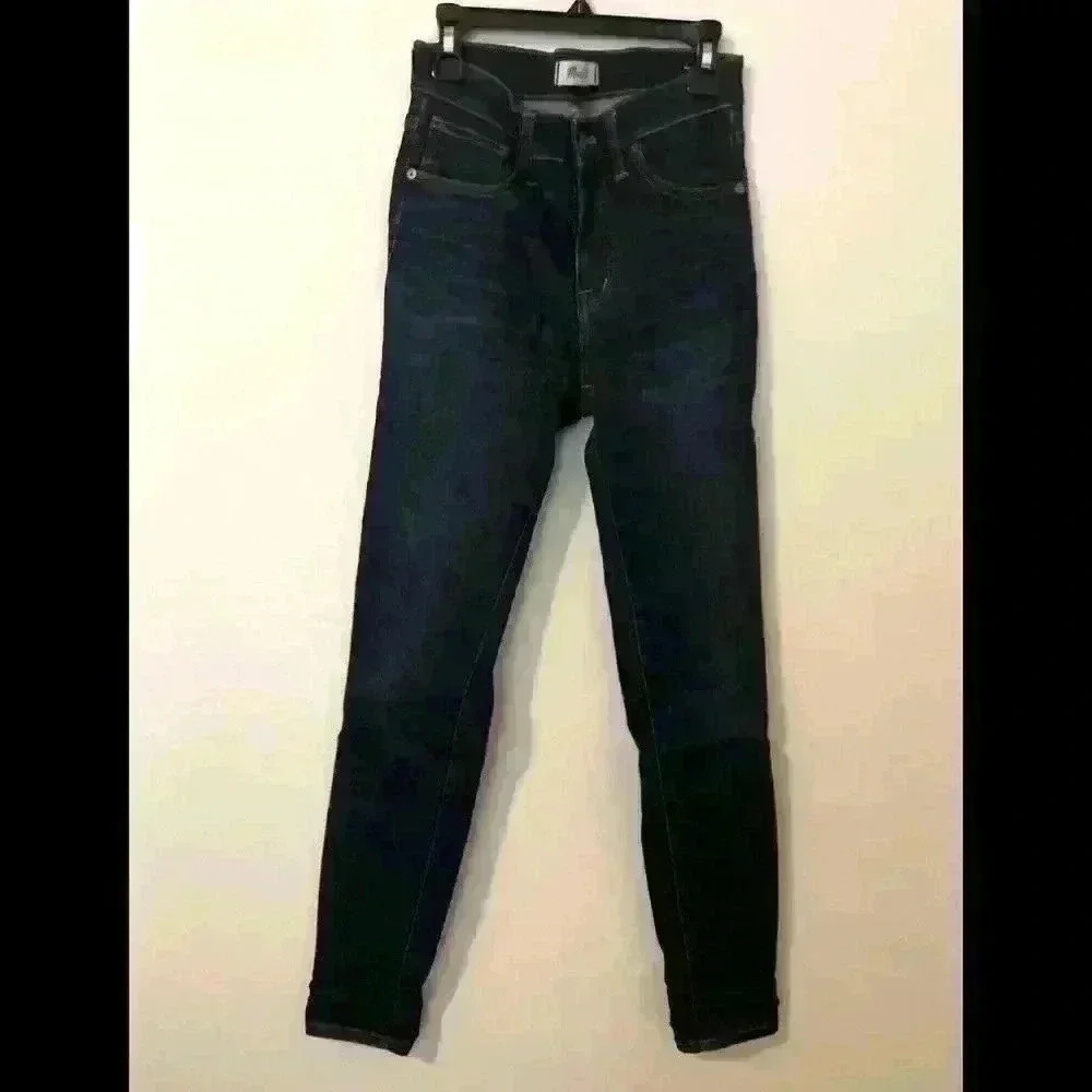Madewell dark was 9” high rise skinny